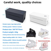 Imprimante d'étiquettes thermiques 4 pouces portable de bureau 4x6 pour bordereaux d'expédition avec interface USB en stock