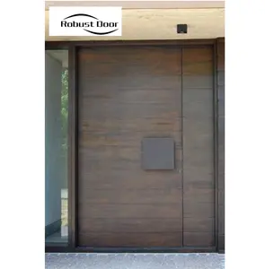 Надежная дверь, заводская цена, классические модели переднего главного входа, цельная Поворотная дверь из тикового дерева, дизайн