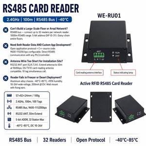 Lector RFID RS485 del Fabricante, 100 Etiquetas, 100m RSSI, 32 Unidades, -40C, SDK C++, para Almacenes de Múltiples Pisos, Fábricas, RTLS - Product Image 2
