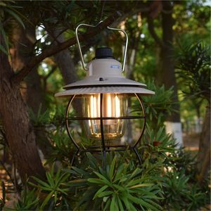 Retro <b>Camping</b> <b>Lantern</b> <b>Led</b> Rechargeable Battery Warm White Light Outdoor Portable Tent <b>Lantern</b> - Product Image 1