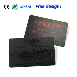 Tarjeta de <span class=keywords><strong>PVC</strong></span> de superficie negra mate de alta calidad Spot UV 4C Impresión con tira magnética Tarjeta de plástico - Product Image 2