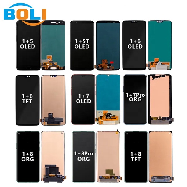 Wholesale Original Lcd for oneplus 5t 5 6 7 8pro Display Lcd for 1+5 1+6 1+7 Pro Screen Replacement Mobile Phone LCD for oneplus