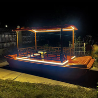 Bateau électrique de tourisme de style antique, coque en LLDPE, marque ChiTong, bateau de peinture aquatique 5 places pour villes anciennes et villes aquatiques