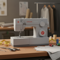 Machine à coudre SINGER 4411 robuste, 1100 points par minute, 11 points, cadre métallique, largeur de point de 4 mm, pour denim, toile et couture.