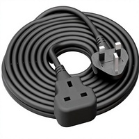 BS IEC Outdoor-Verlängerungskabel UK 3-Pin-Stecker zu Steckdose Stromkabel Widerstandsfähiges Netzkabel für Garten IP11 13A