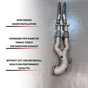 Tuyau de descente avant en acier inoxydable 304 pour <span class=keywords><strong>AUDI</strong></span> <span class=keywords><strong>RS3</strong></span> 8V 2.5T 2018+ – Échappement haute performance à flux élevé pour un son puissant et une libération de <span class=keywords><strong>puissance</strong></span> - Product Image 1