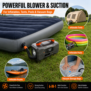Kit d'outils d'urgence robuste 2500A pour voiture/camion, écran couleur 6-en-1, booster de batterie 10000mAh, 8L essence, 6L diesel, batterie externe PD 100W - Product Image 4