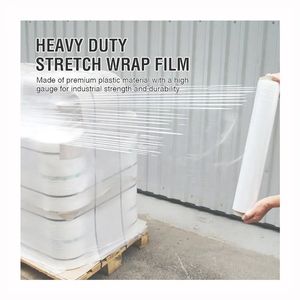 ソフト透明フィルムラップPEストレッチラップフィルム10mic 1500mジャンボロール - Product Image 6