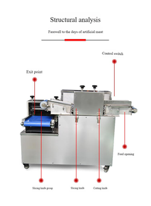 Commercial multifunctional <b>fresh</b> meat and <b>vegetable</b> slicer, cube cutting machine cuts meat slices and granules - Product Image 2