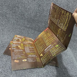 Chất lượng cao tùy chỉnh in nhà hàng thực phẩm tờ rơi giấy tráng đầy màu sắc in ấn takeout menu trifold tờ rơi - Product Image 4