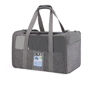 ODM Hafif Oxford Evcil Hayvan Taşıma Çantası Açık Hava Küçük Hayvanlar İçin Düz Desenli Fermuarlı Kafes, Nefes Alabilen File Tasarım - Product Image 1