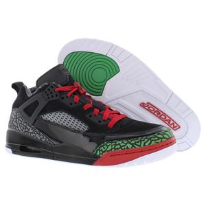 Chaussures Jordan Spizike Low en cuir pour hommes, noir et rouge varsity, style basketball - Product Image 4
