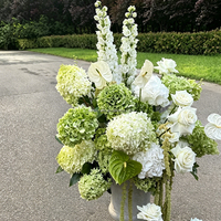 Op maat gemaakte 50cm roos en delphinium bloembol, handgemaakt hangend bruiloft centerpiece voor grote bruiloftsdecoraties