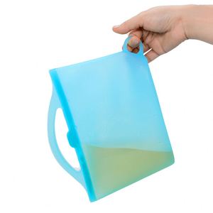 Sacs de conservation en silicone réutilisables à compression sous vide au design moderne pour la cuisine, pour la fraîcheur des aliments, y compris les sacs de conservation du lait maternel - Product Image 1