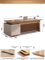 Bureau de direction, bureau moderne de luxe pour manager, bureau informatique haut de gamme, grand bureau de direction, ensemble de mobilier de bureau