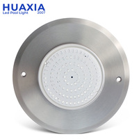 Lumière LED subaquatique HUAXIA IP68 étanche en résine, plate et fine de 8 mm, en acier inoxydable 316, pour piscine, étang et jardin, avec télécommande