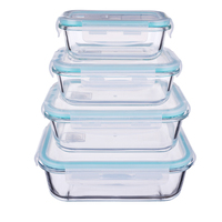 <strong>Best</strong> <strong>Selling</strong> Multifunctional Borosilicate Glass Microwavable Kitchen <strong>Food</strong> Storage <strong>Container</strong> with Lid Take Away