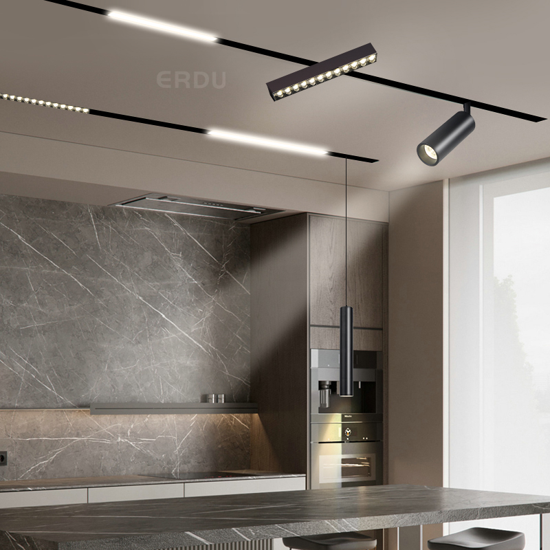 Erdu горячая Распродажа высокий люмен 10 Вт 18 Вт 20 Вт 360 Регулируемый монолитный блок поверхностного монтажа рельсовый светодиодный Трековый светильник