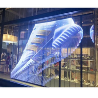 Pantalla LED Transparente de Gran Formato para Publicidad en Ventanas de Centros Comerciales, Pantalla LED Interior y Exterior en Oferta