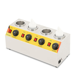 Calentador de Mermelada Comercial NP-310(4) Calentador Eléctrico de Cuatro Botellas para Salsas de Chocolate, Tortilla Chips, Queso y Barras de Aperitivos - Product Image 3