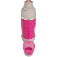Termo de Vacío de 2.0L con Diseño Floral, Termo de Plástico Aislado para Bebidas y Alimentos, Portátil, Tamaño Pequeño, Esencial para el Regreso a Clases