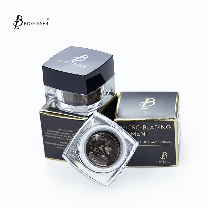 Hotsale schwarz Semi Permanent Make-up Tinte Permanent Makeup Pigment Stickerei beste Augenbrauen Tattoo Microb lading Pigment Creme