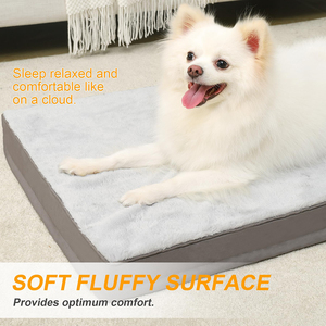 Cómoda cama de perro a prueba de masticar para cachorros lavable duradera resistente al agua de felpa de poliéster suave para perros grandes - Product Image 4