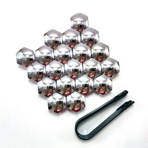 Capuchons d'écrou <span class=keywords><strong>de</strong></span> <span class=keywords><strong>roue</strong></span> gris 21mm avec clips <span class=keywords><strong>pour</strong></span> BYD Toyota Mercedes-Benz Audi - Product Image 3