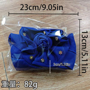 Nouvelle <span class=keywords><strong>femme</strong></span> deux couches Rose fleur foulard africain inde musulman ethnique chapeaux - Product Image 4