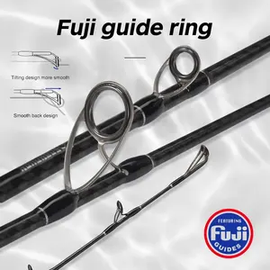 Hun1.75 1.5 m 160 bölümler Fuji kılavuzları Max cazibesi g yavaş iplik döküm Shore jig olta