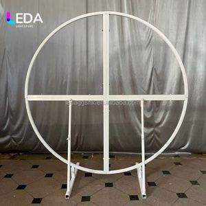 LEDA Wedding Stage <b>Backdrop</b> Custom Size Diy Round Metal <b>Backdrop</b> with Fabric Wedding <b>Backdrop</b> <b>Stand</b> for Events - Product Image 2