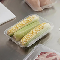 Barquettes jetables en plastique pour la réfrigération et la présentation de viandes, légumes, poivrons, bœuf, poulet
