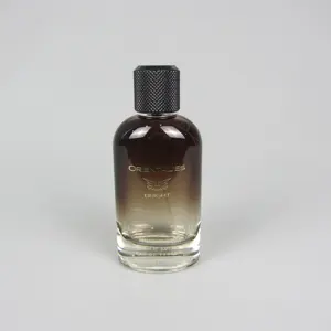 100ml new design matte black glass perfume bottle with custom design