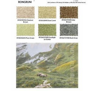 Filato di Cashmere Rongrun, Velluto di Seta Han 1/13NM, 52% Cashmere 37% Canapa Han 11% Seta di Gelso, Filato Singolo per Maglieria - Product Image 3