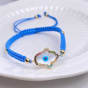 Réglable Dainty <span class=keywords><strong>Evil</strong></span> Eyes Perlé Bracelet Cubique Zircone À La Main Rouge Corde Protection Bijoux Chanceux <span class=keywords><strong>Evil</strong></span> Eyes Bracelet - Product Image 6