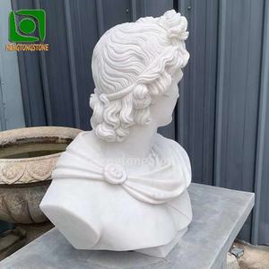 Busto de David, escultura de cabeza humana romana, tallada a mano en mármol, de personas famosas. - Product Image 2