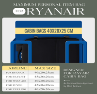 Sacs de cabine Ryanair sous le siège 40x20x30cm Sac à dos de voyage 20L Sac à dos pour ordinateur portable Sac à dos imperméable et durable Unisexe