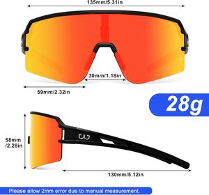 Meilleures lunettes de cyclisme, lunettes de vélo de route, logo personnalisé, verres photochromiques polarisés or/blanc/jaune, légères, anti-UV - Product Image 3