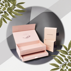 Custom Small Elegant Jewelry Box Rigid Cardboard Paper Packaging Sliding Drawer Sponge Lining Embossed Recycled Materials - Product Image 4
