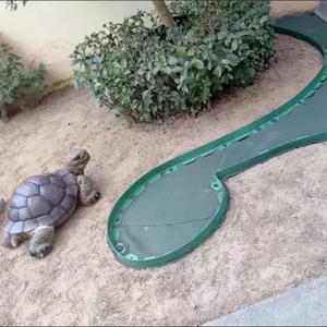 Bordure de jardin en PE écologique enduite de PP vert, clôture amovible et flexible, bordure paysagère moderne pour l'installation dans le jardin - Product Image 5