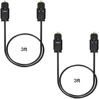Câble Audio-vidéo numérique, Fiber optique Toslink, 2 pcs, haute qualité