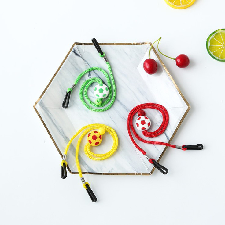 Высококачественный спортивный шнурок для защиты от потери, оптовая продажа, Детские милые Мультяшные футбольные очки, шнурок