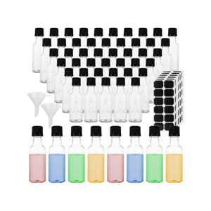 Botellas de Vino de Plástico PET Transparente de 3oz 100ml al por Mayor, Botellas para Alcohol y Whisky con Logotipo Personalizado, Impresión Serigráfica, Certificación CE - Product Image 1