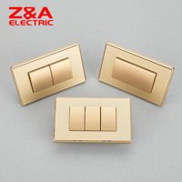 Placas de Metal, Vidrio, Acrílico y PC Serie AG con Interruptor de Luz y Tomacorriente de Pared Sencillo o Doble