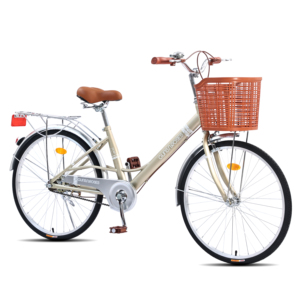 Meilleur vélo de ville pour femmes de 20 24 26 pouces, fourche en acier à engrenages simples de conception hollandaise vintage, vélos pour femmes - Product Image 3