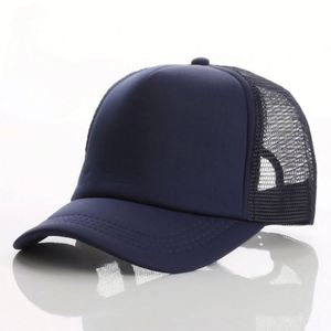 Gorras Lisas al por Mayor, Gorra Trucker de Malla de Poliéster, Gorra de Béisbol Ajustable para Hombre y Mujer, Regalo Promocional - Product Image 1