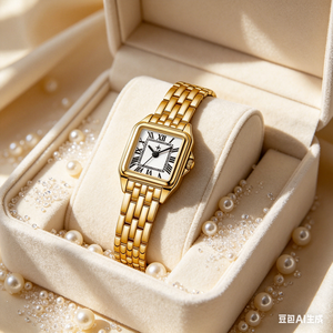 Orologio da <span class=keywords><strong>Donna</strong></span> SK Elegante con Numeri Romani, Lunetta Scanalata, Cinturino in Lega Solida, Orologio da Polso al Quarzo ad Alta Precisione per Personalizzazione del Marchio - Product Image 6
