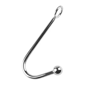 Anal Hook Metal With Ball Hole Butt Plug Dilator Prostate Massager Exotic Sex Toy For Man