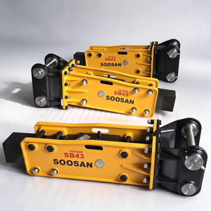 Marteau brise-roche hydraulique SOOSAN SB43, neuf, avec burin de 75 mm, pour excavatrice de 5 à 12 tonnes, démolition de roche. - Product Image 1