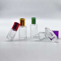 Gran cantidad de botella de vidrio de perfume Octágono transparente de 2ml ~ 20ml con rodillo para tapa de bola y sello de tornillo bien recibido por